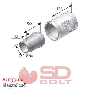 Saunier Duval SDC 60/100 illesztőcső