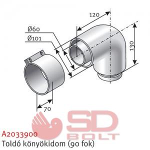 Saunier Duval SDC 60/100 könyök 90 fok