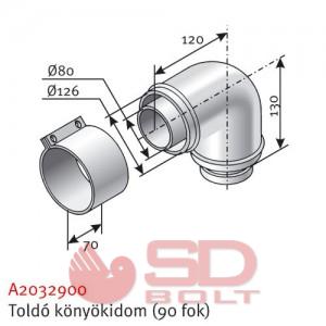 Saunier Duval SDC 80/125 könyök 90