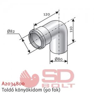 Saunier Duval SDC 80/80 könyök 90