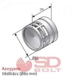 Saunier Duval Végelem füstgázkivezető elemre 80 mm